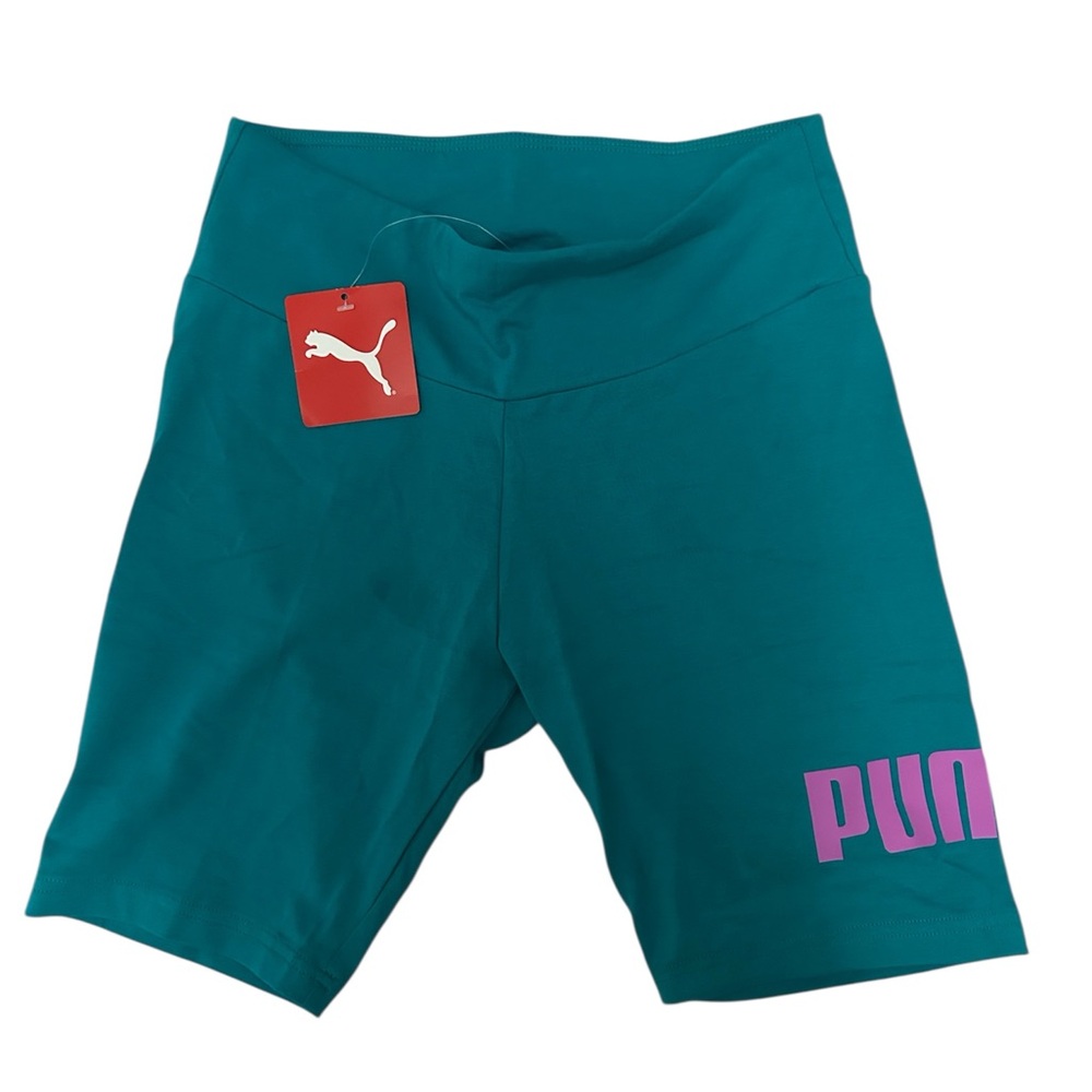 Puma Turquoise Biker Shorts